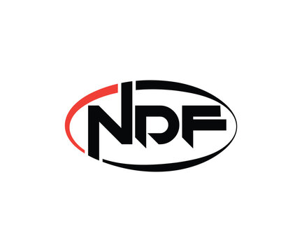 NDF Abstract Modern Lettermark Logo Design. Calligraphy professional initials vector logo Design.