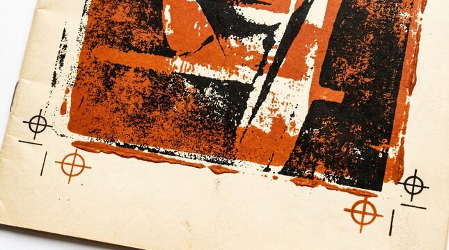 Authentic silkscreen hand-printed texture background