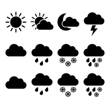 : Complete Weather Symbol Silhouette Packv