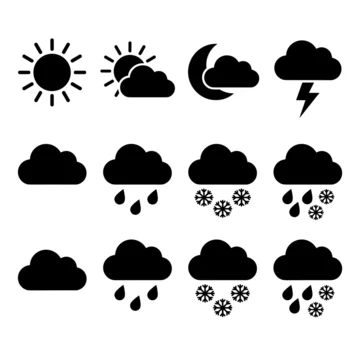 : Complete Weather Symbol Silhouette Packv