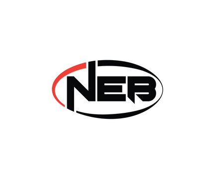 NEB Abstract Modern Lettermark Logo Design. Calligraphy professional initials vector logo Design.
