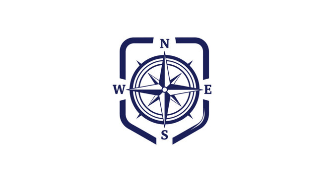Navigation compass direction indicator symbol.