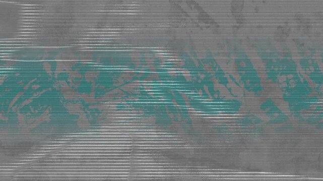 Abstract dynamic grey background with grunge texture, halftone map and digital noise, grey turquoise wall. looped video.