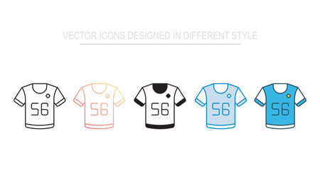 Jersey Icon Set Isolated on White Background Illustration © GraphicsBird