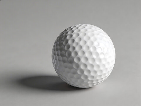 Golf ball on neutral background ideal for sleek commercial backgrounds and title sequences