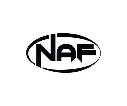 NAF Abstract Modern Lettermark Logo Design. Calligraphy professional initials vector logo Design.