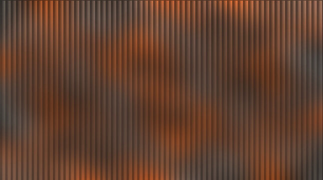 Vertical industrial metal panel texture with warm amber gradient shadows panels