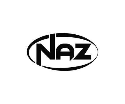 NAZ Abstract Modern Lettermark Logo Design. Calligraphy professional initials vector logo Design.