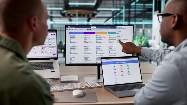 Human Resource Manager Discussing New Software