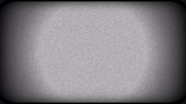 Retro analog television screen with curved frame and flickering scanlines, vintage CRT monitor overlay loop 4k video