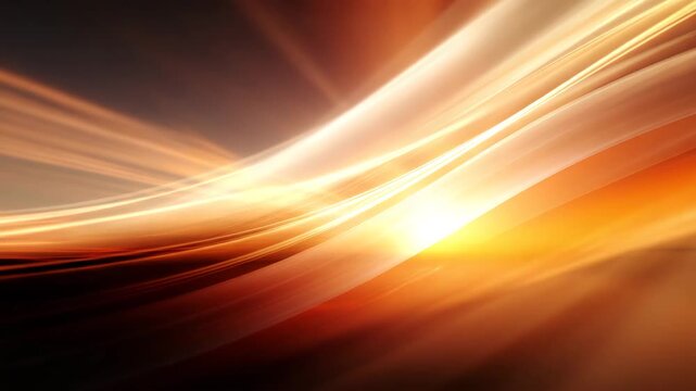 Abstract sunset background with flowing light streaks warm gradients dreamy atmosphere creative design soft illumination