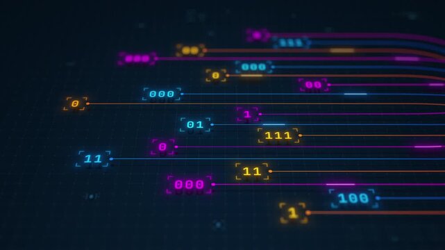 AI Infrastructure Data Flow Through Neural Network Visualization Animation