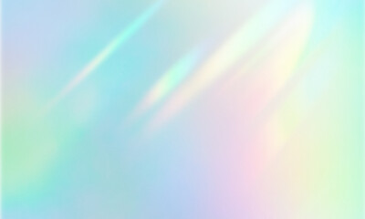 柔らかなプリズムライトと虹色のホログラフィックテクスチャー © pyonyan