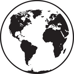 Obraz premium passport globe stencil icon silhouette vector illustration