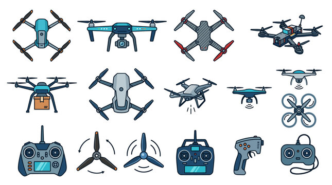 Drone and Controller Illustrations.