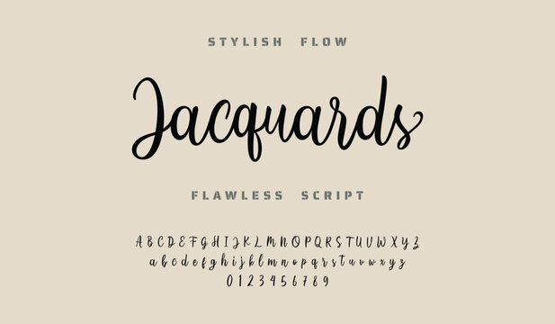 signature Font Calligraphy Logotype Script Brush Font Type Font lettering handwritten. Minimal modern urban fonts for logo, brand etc. Typography typeface uppercase lowercase and number.