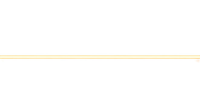 Golden horizontal line glowing neon effect isolated on transparent background