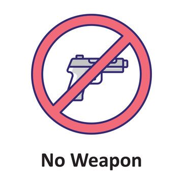 No weapon Vector Icon which can easily modify or edit