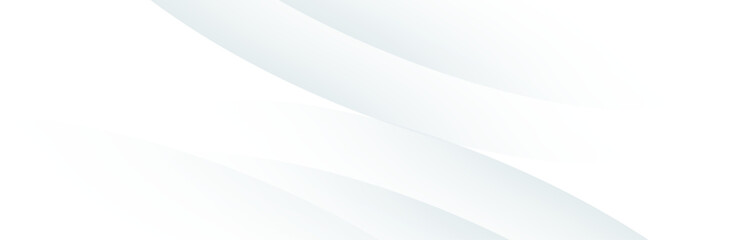 Obraz premium white and gray abstract elegant banner background with overlapping diagonal soft waves