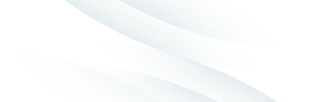 white and gray abstract elegant banner background with overlapping diagonal soft waves