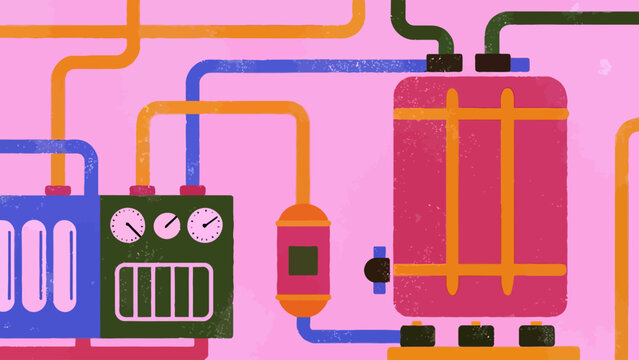 Industrial plumbing system diagram with pipes and valves plumbing industrial engineering infrastructure pipeline machinery pressure technical schematic manufacturing equipment maintenance