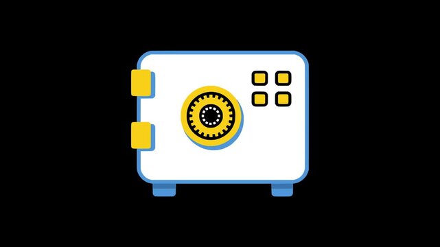 money safe box secure storage animation HD 4K