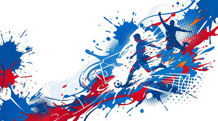 Obraz premium Creative Soccer Championship Graphic with Explosive Color Design