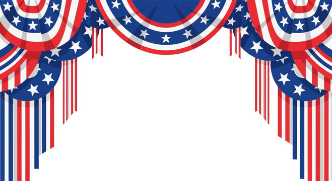 American Patriotic Star Fringe Decoration.