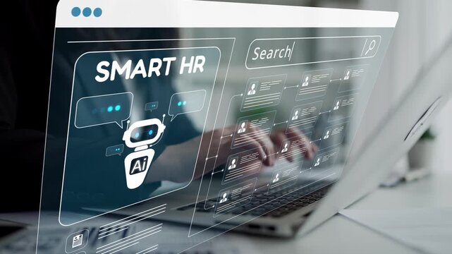 Smart HR system using AI and digital platforms for efficient recruitment, talent analytics, employee engagement, and workforce management in modern organizations. Muxer