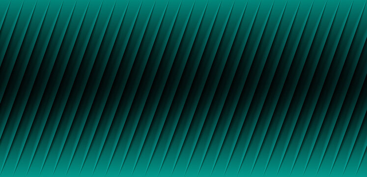 Abstract background design featuring diagonal teal stripes with dark shadows creating a modern dimensional pattern for professional graphic display projects
