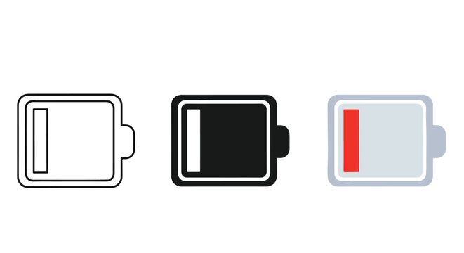 minimalist tablet device icon set - logo icons vector set. Blue, Black and white icons