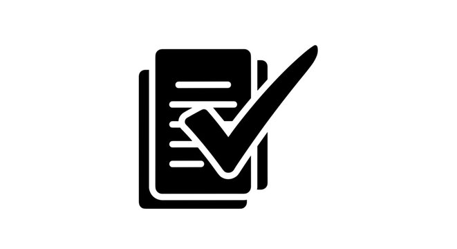 Checklist Document Icon with Tick.