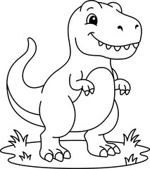 T-Rex dinosaur coloring page. © SALA-L