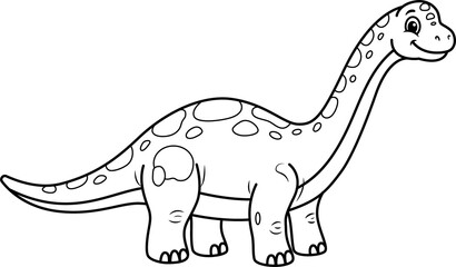 Brontosaurus dinosaur coloring page © SALA-L
