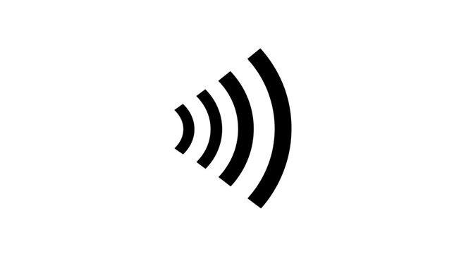 Sound Wave Signal Icon Graphic.