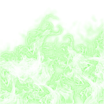 green flames