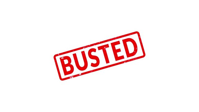 Red busted grunge rubber stamp seal overlay motion graphics animation