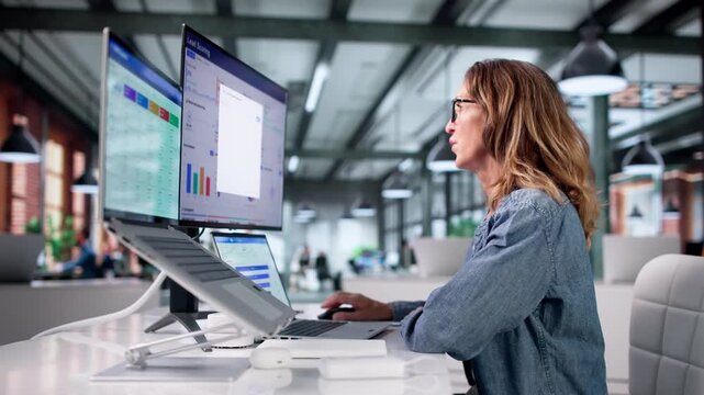 Sales Manager Reviewing Automated Lead Scoring Dashboard
