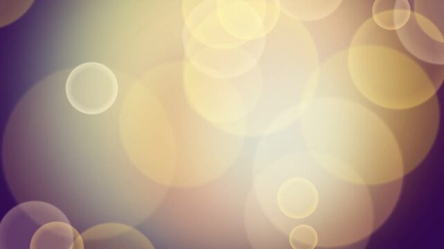 Abstract golden bokeh lights background with soft purple gradient