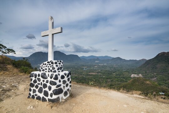 Cross on an overlook over El Valle de Anton, Panama