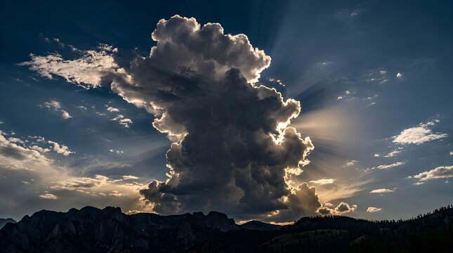 dramatic sky with clouds