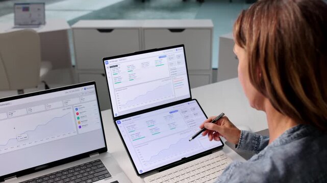 Marketing Manager Reviews Programmatic Ad Campaign Data