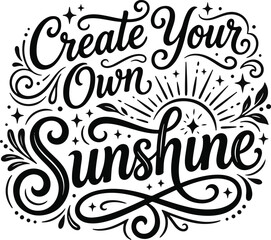 Fototapeta premium Inspirational quote typography art design, editable vector