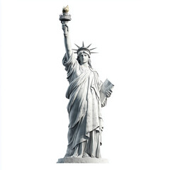 Fototapeta premium Statue of liberty isolated on white background
