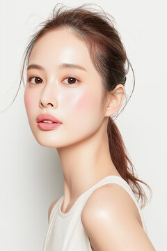 美容, 女性, スキンケア, 化粧品, ビューティー, 若い女性, 美肌, 日本人, アジア人, フェイシャル, メイク, 美容液, 保湿, クリーム, エイジングケア, 美容医療, エステ, 美容クリニック, 肌ケア, ナチュラルメイク, 透明感, ツヤ肌, モデル, 笑顔, ポートレート, クローズアップ, リラックス, 癒し, 健康的, 美白, コラーゲン, ヒアルロン酸, アンチエイジング