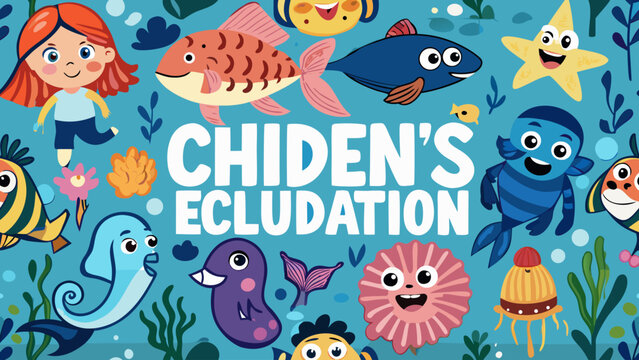 set of sea animals vector