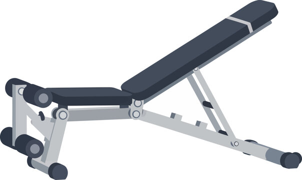 Weight bench provides a versatile foundation for various strength training exercises in a dedicated fitness environment.