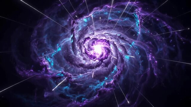 Vibrant Cosmic Nebula Swirling Galaxy Explosion in Deep Space Abstract Background for Science Fiction