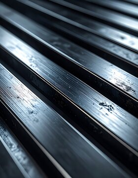 Close-up of metal bars texture.