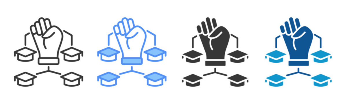 Student Motivation Icon Set Multiple Style Collection